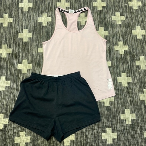 Victoria's Secret Other - Victoria’s Secret Small Tank Top & Medium Soffe Shorts Outfit